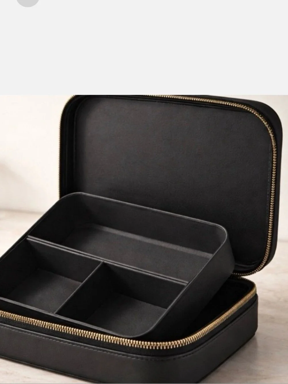 Black Embossed Cosmetic Case